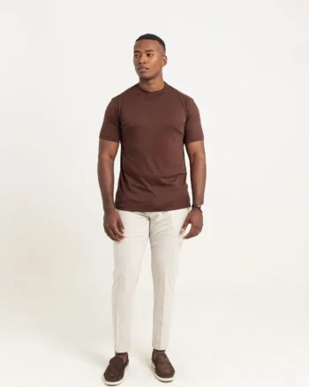 CAMISETA PIMA - GOLA ROLÊ - MARROM